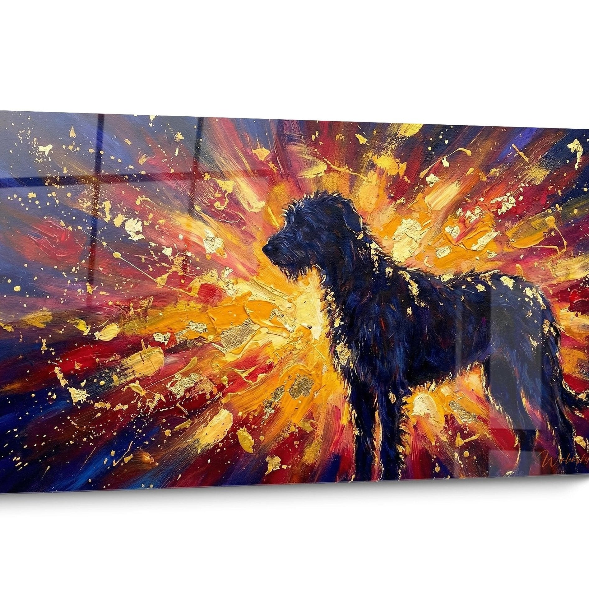 Tableau chien Irish Wolfhound Abstrait