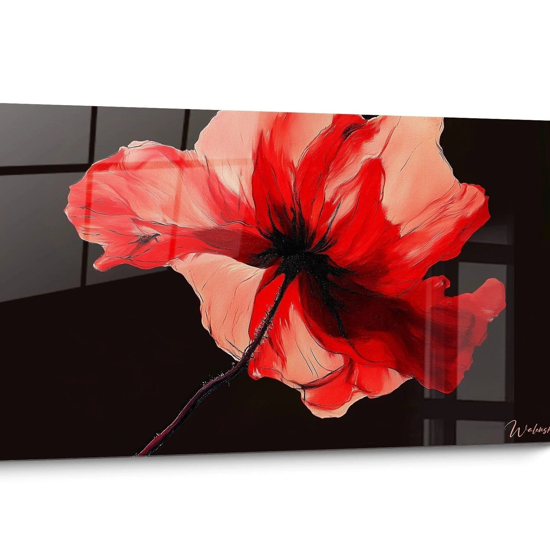 Tableau Coquelicot Minimaliste