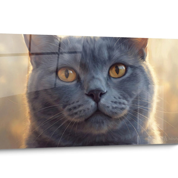 Tableau chat Chartreux Réaliste