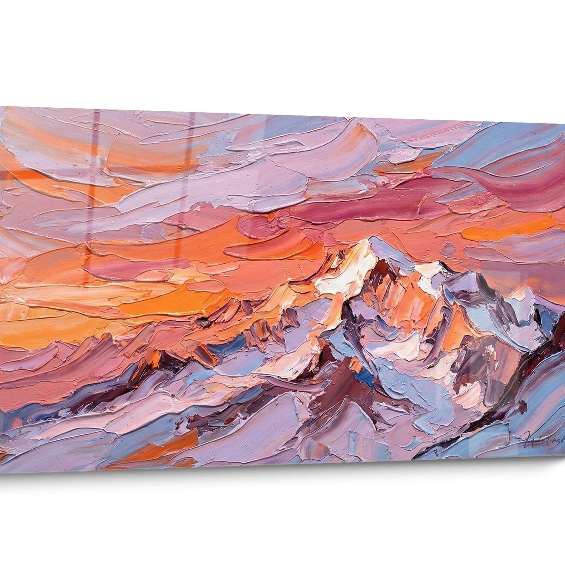 Tableau Le Mont Blanc Coucher Soleil