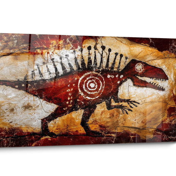 Tableau Fresques prehistoriques Rouge