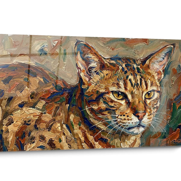 Impressionist Ocicat Cat Painting
