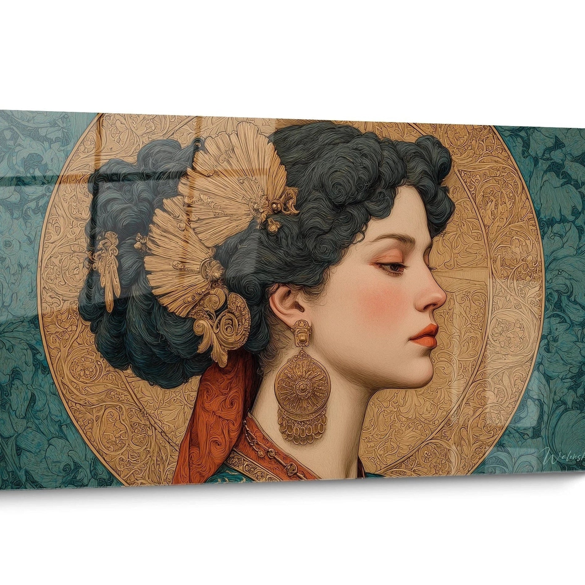Tableau Art Nouveau Portrait