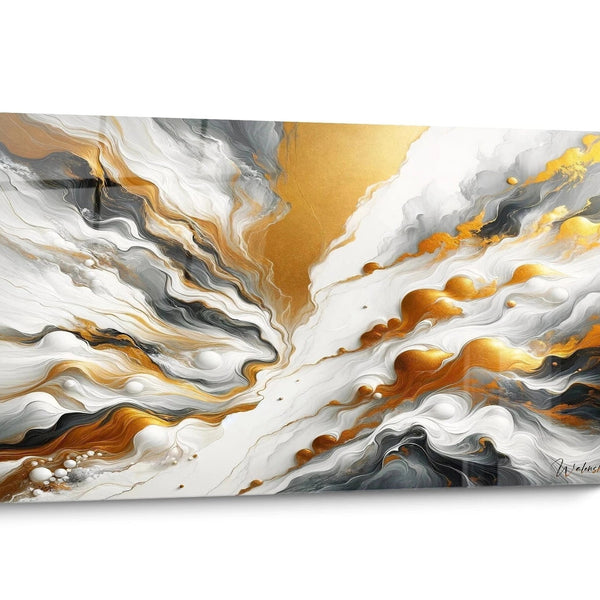 Tableau Abstrait Fluide