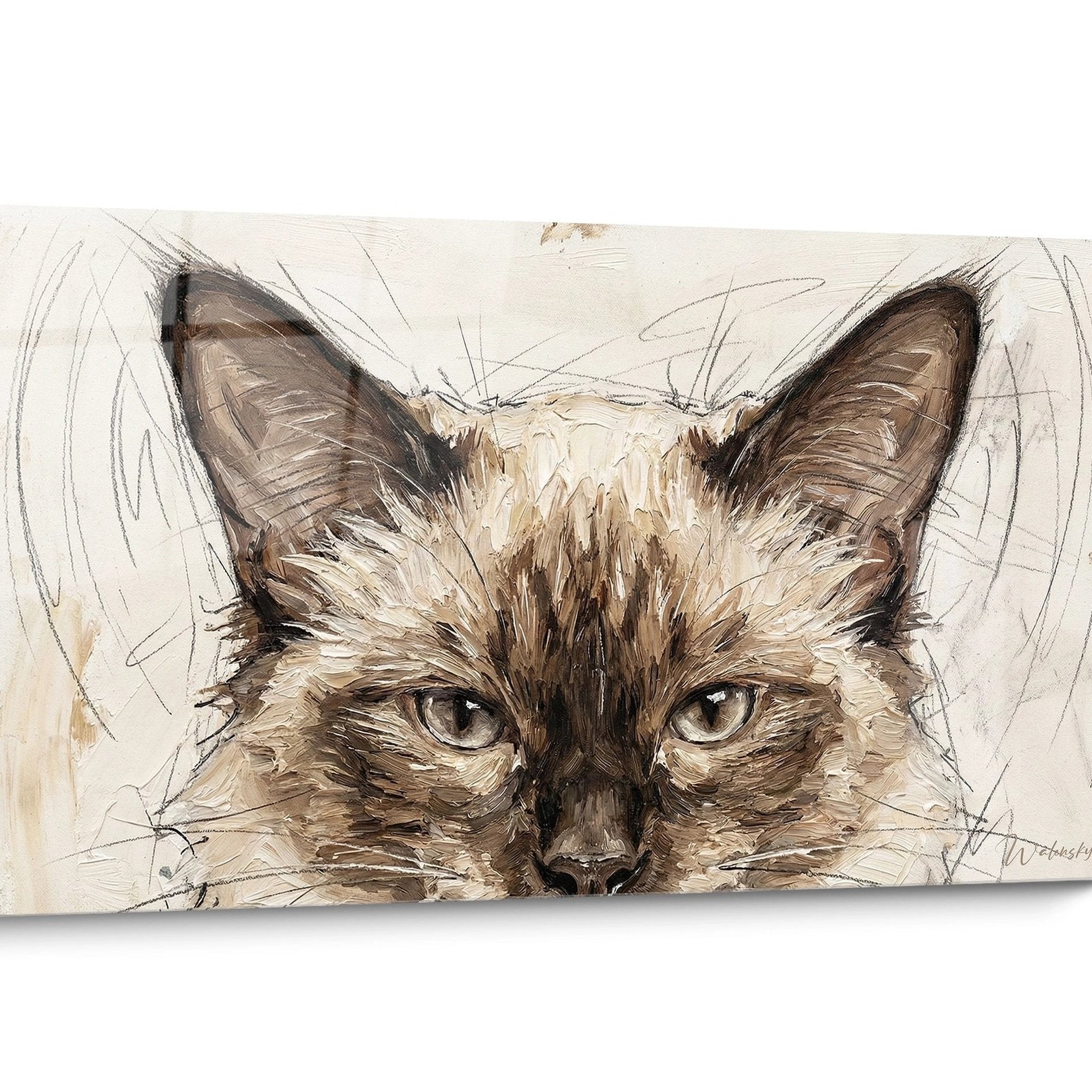 Tableau chat Balinais Portrait