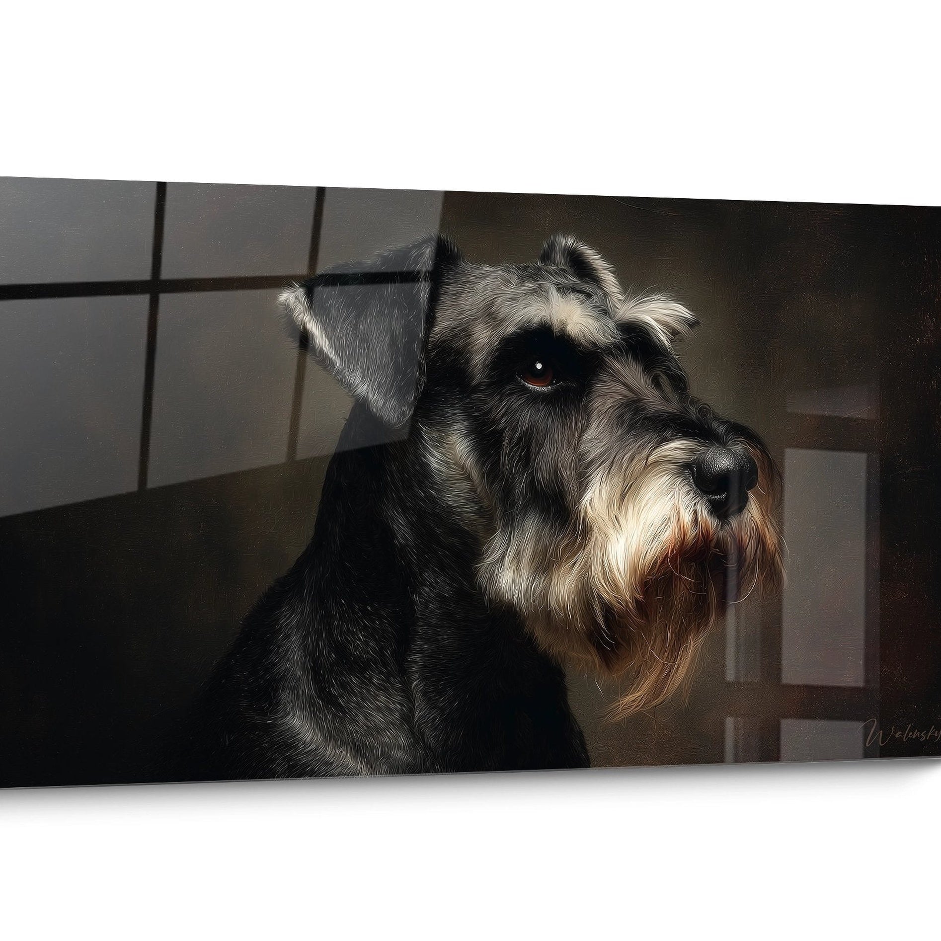 Tableau chien Schnauzer Réaliste
