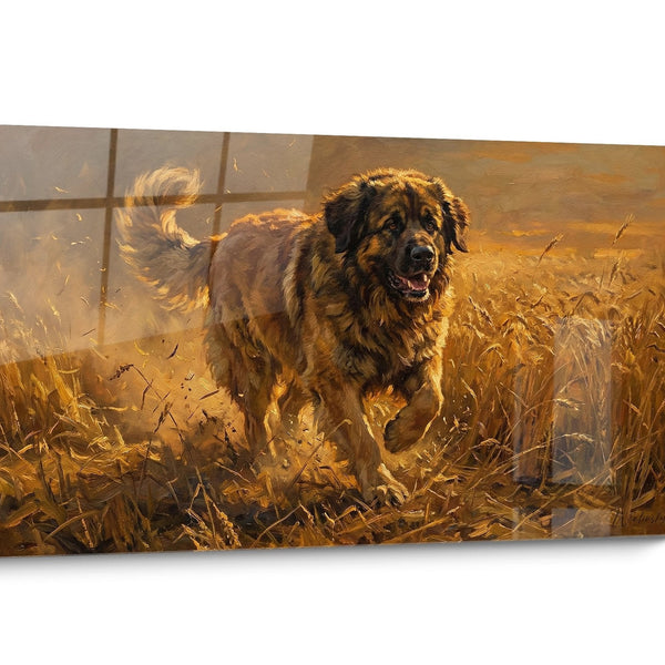 Schilderij Leonberger herfst