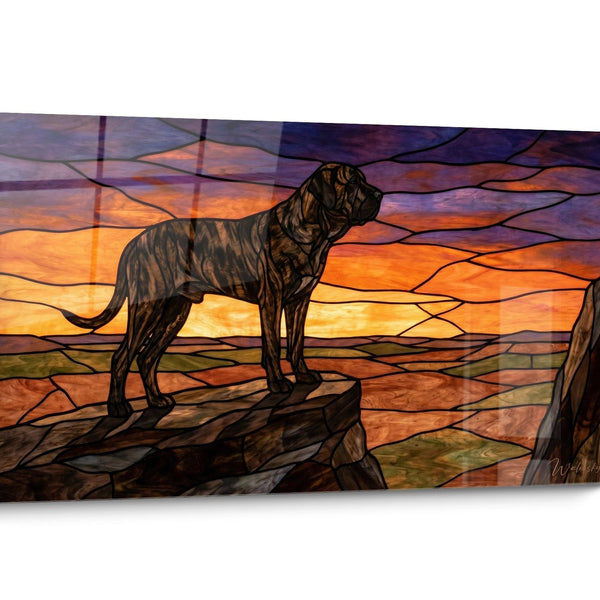 Tableau chien Fila Brasileiro Coucher Soleil