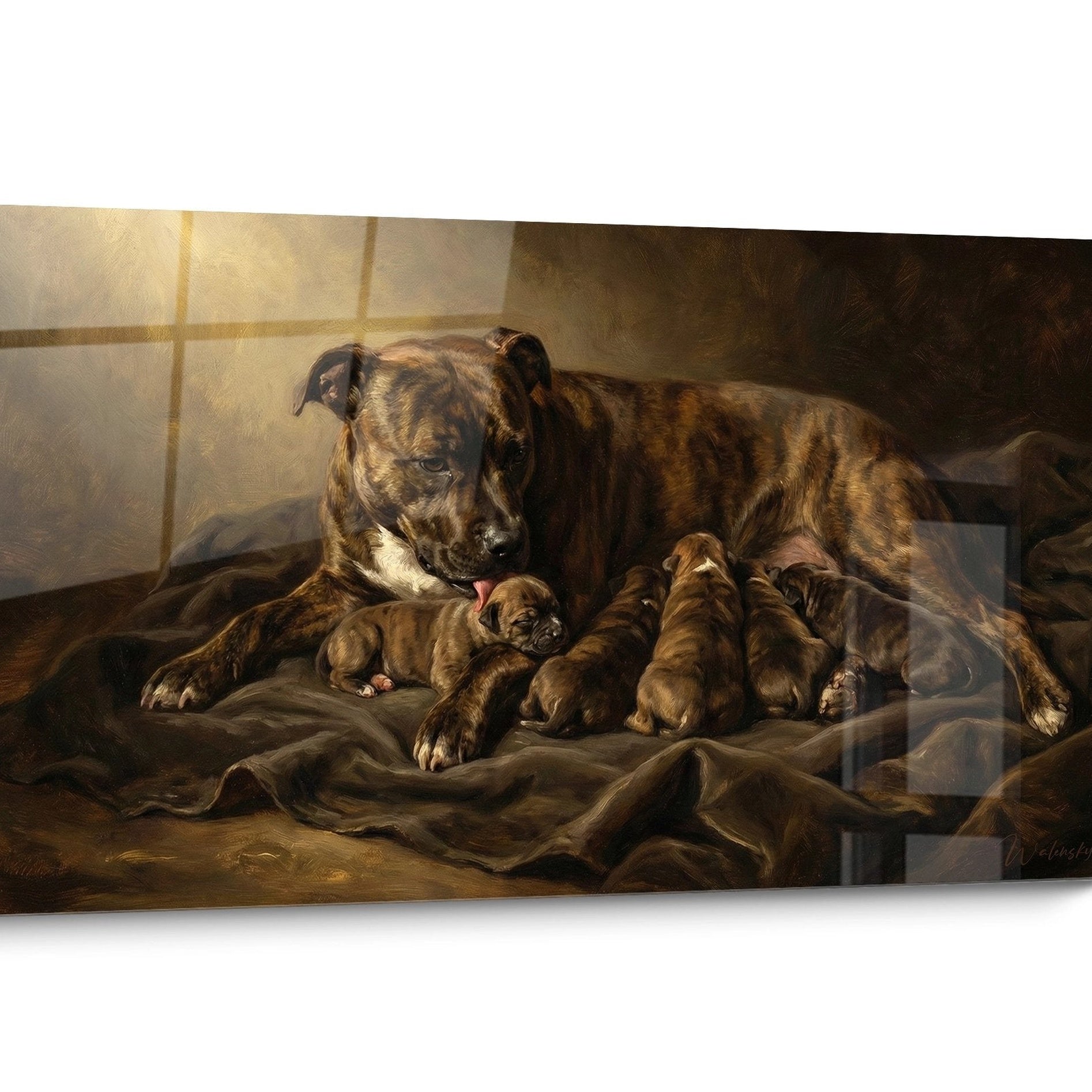 Tableau chien Staffordshire Bulle Terrier Réaliste