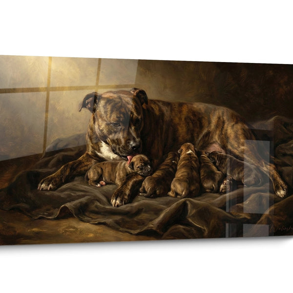 Tableau chien Staffordshire Bulle Terrier Réaliste