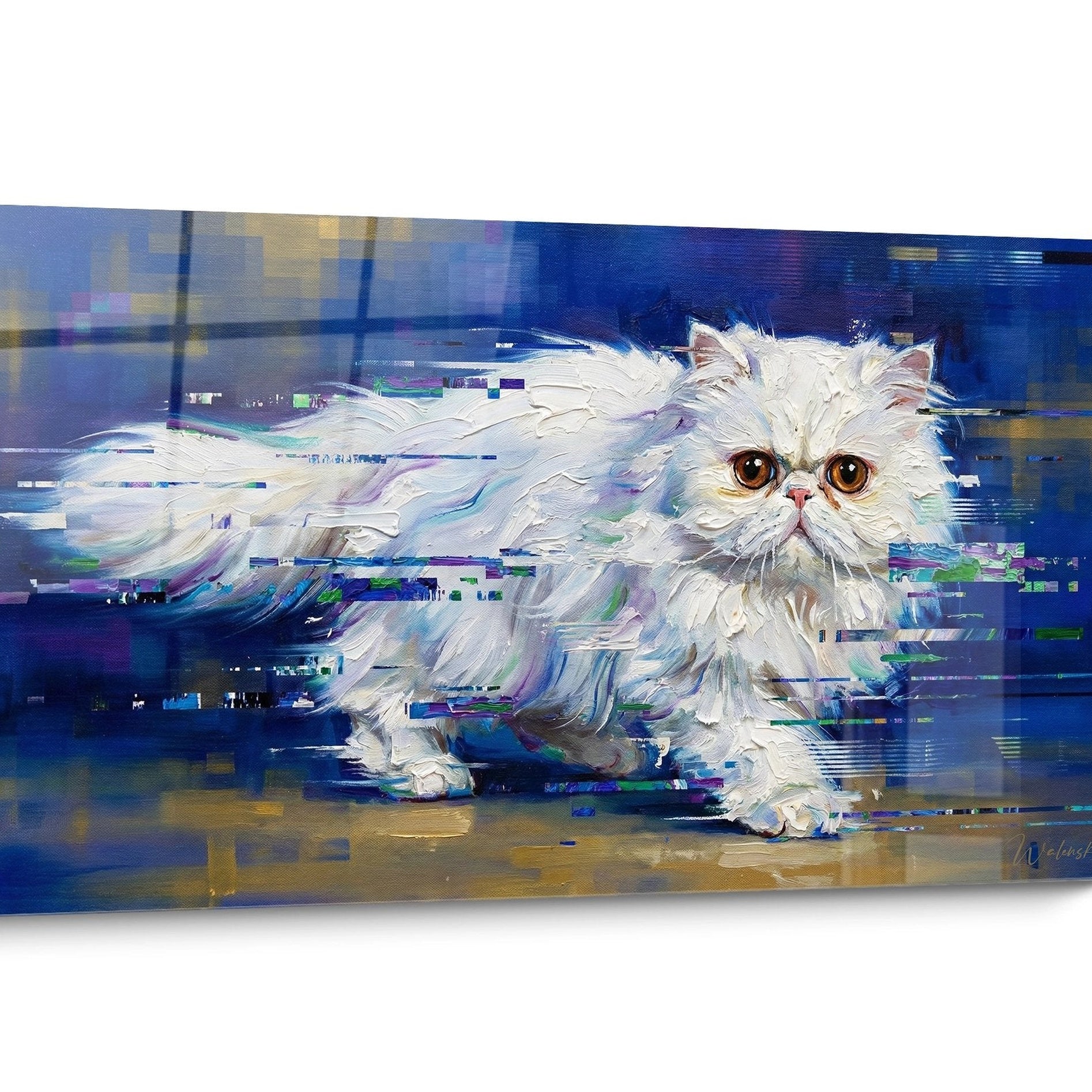 Tableau chat Persan Blanc