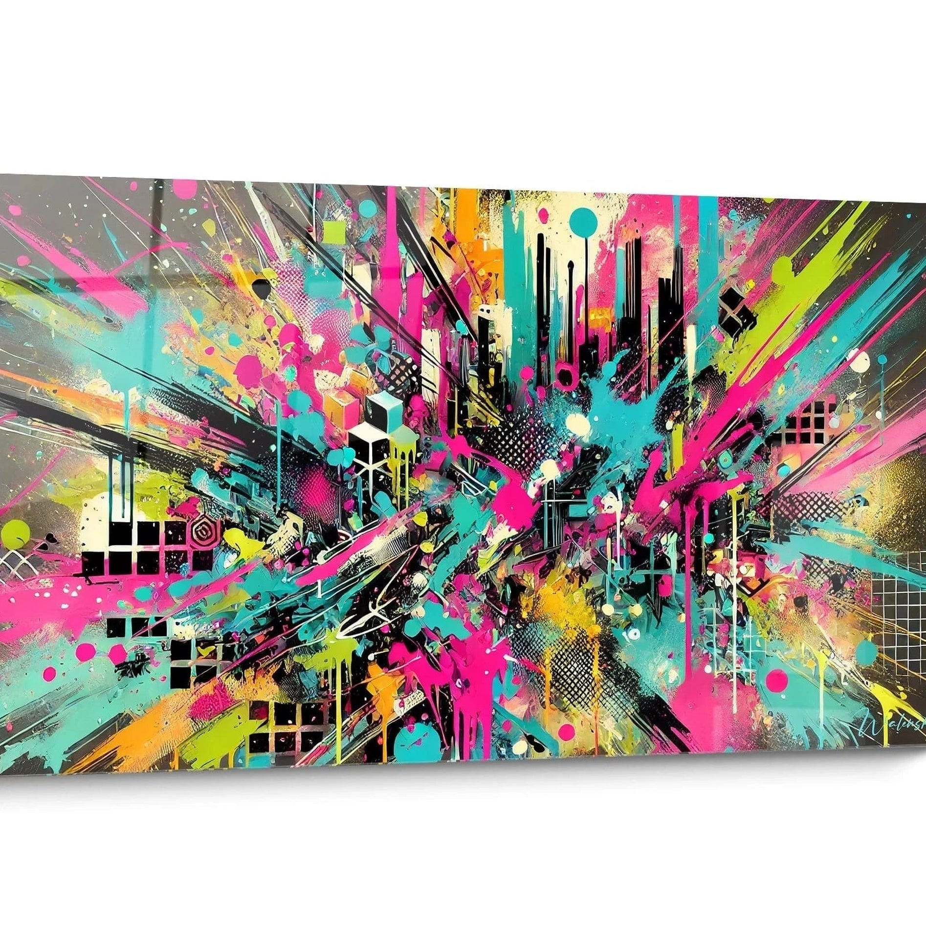 Tableau Street Art Divers Abstrait