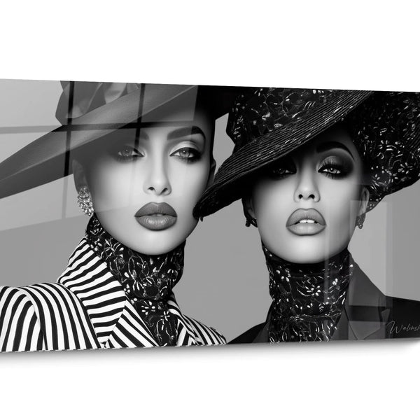 Tableau de mode noir et blanc Vintage