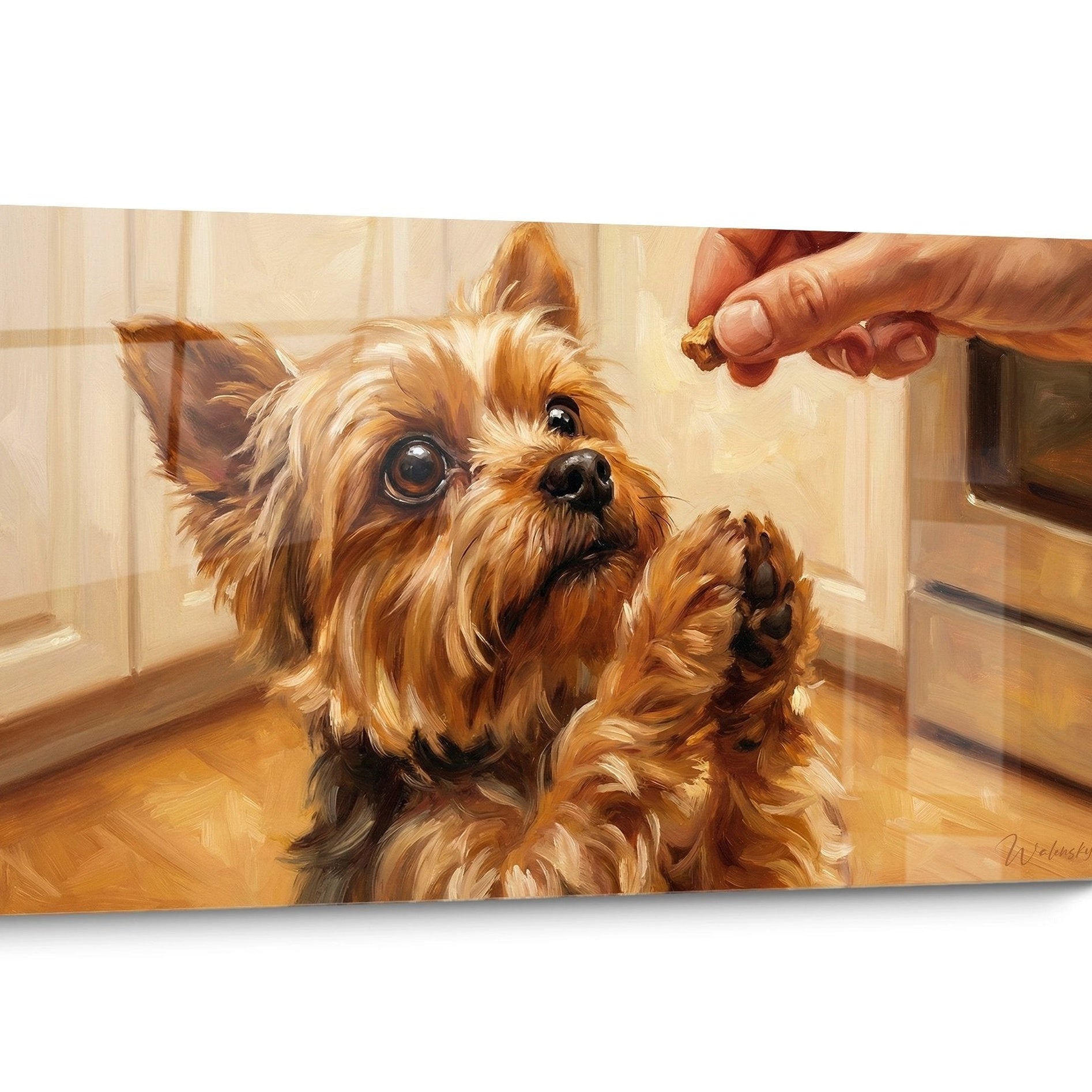 Tableau chien Yorkshire Terrier Doré