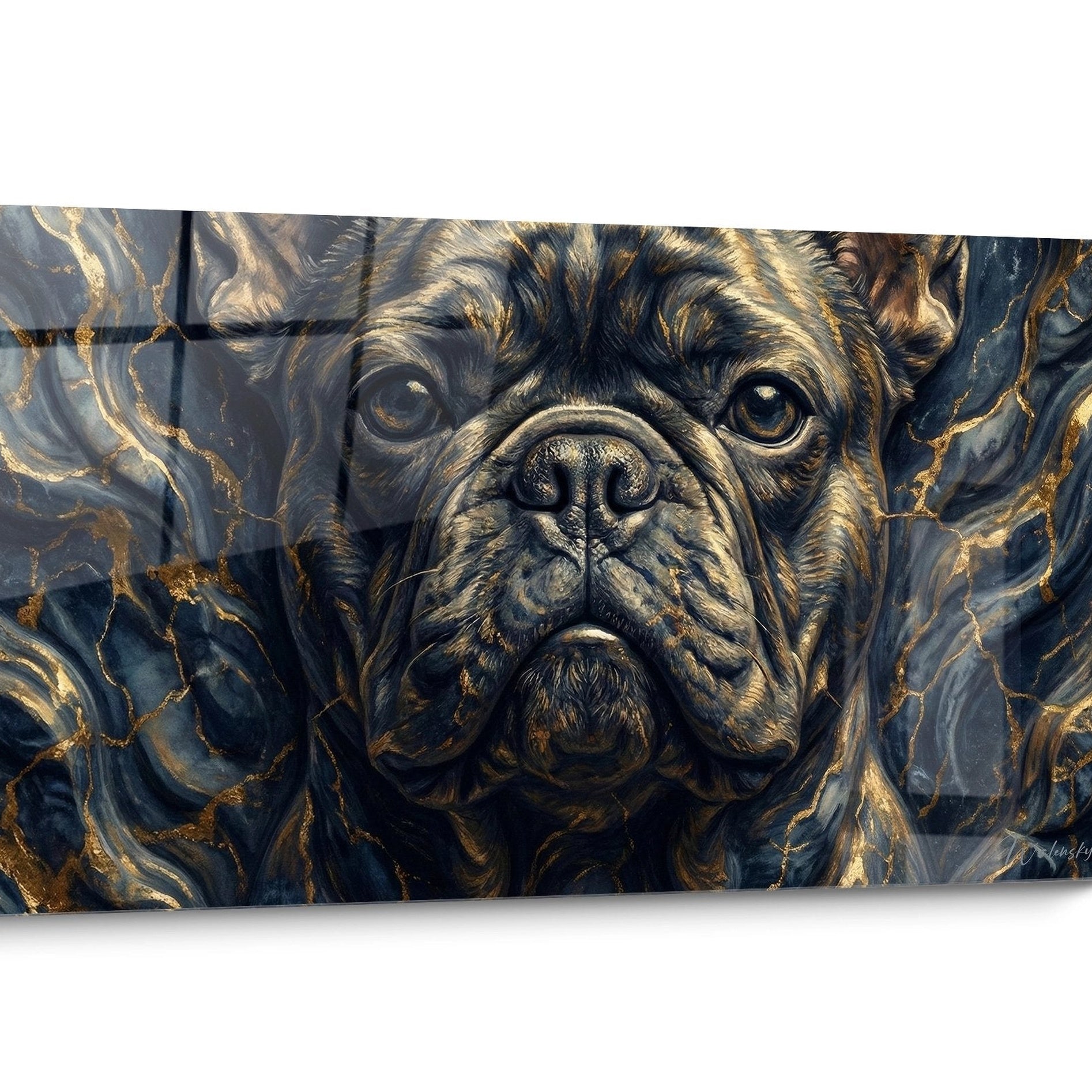 Tableau Bouledogue Francais Dore