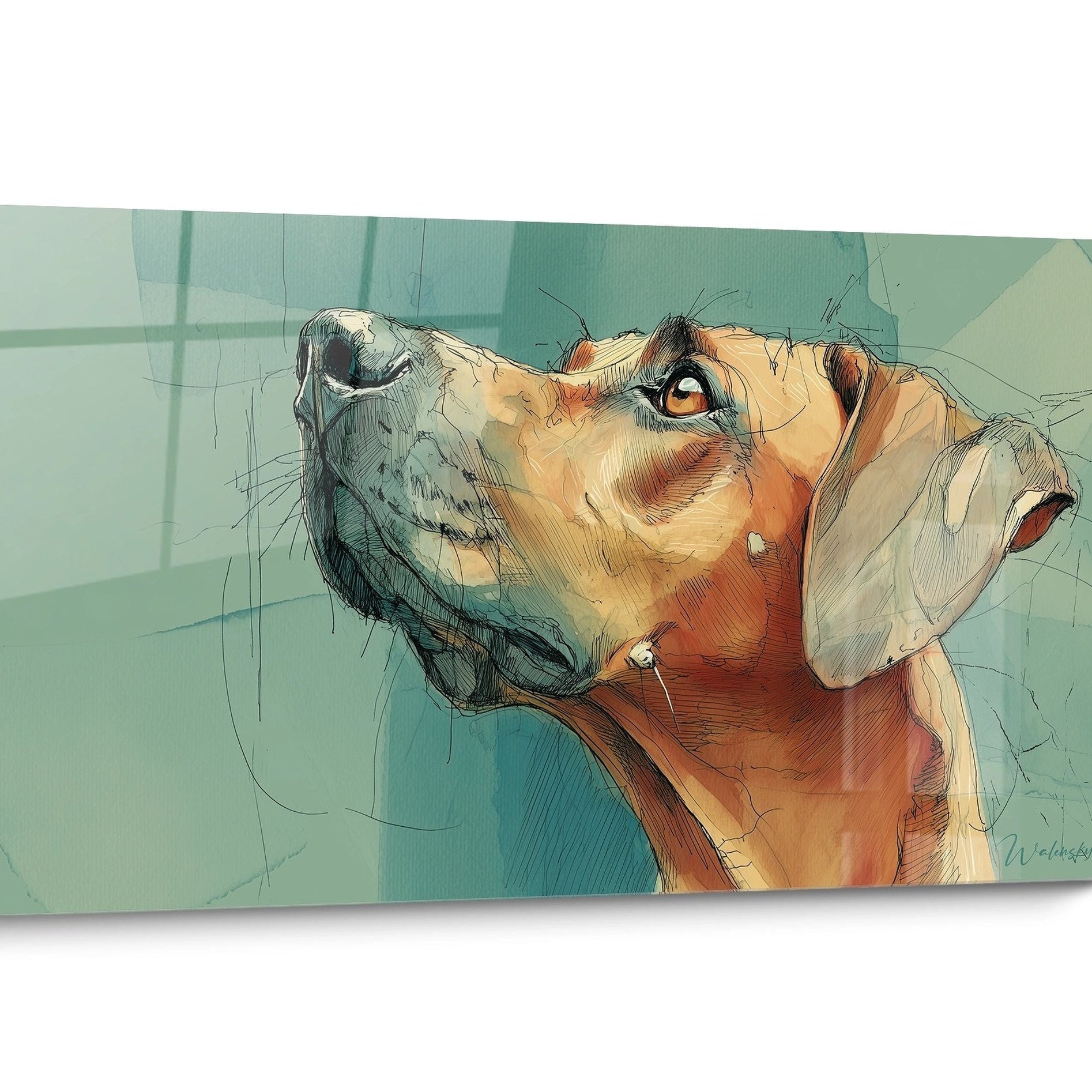 Tableau chien Rhodesian Ridgeback Moderne