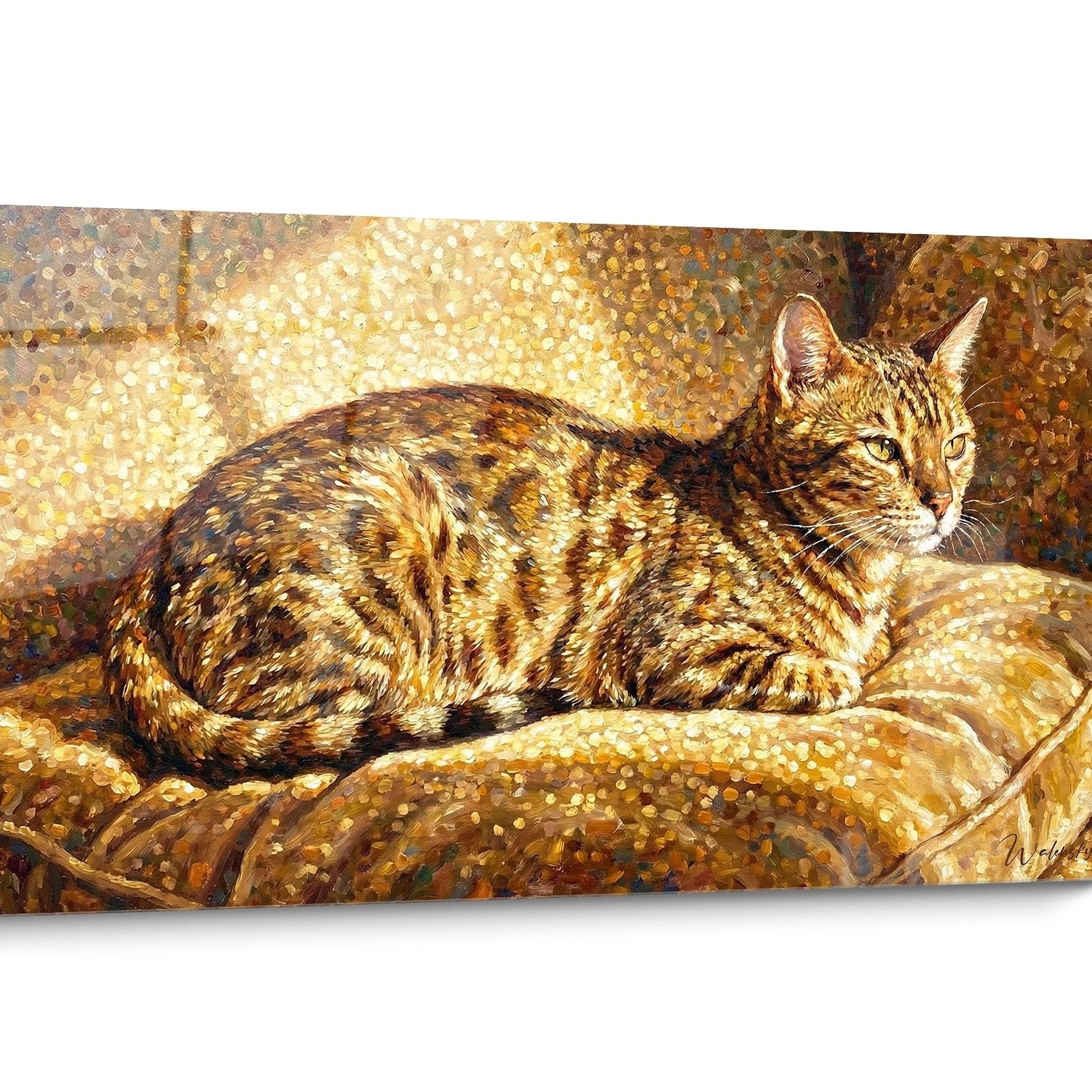 Tableau chat Bengal Doré