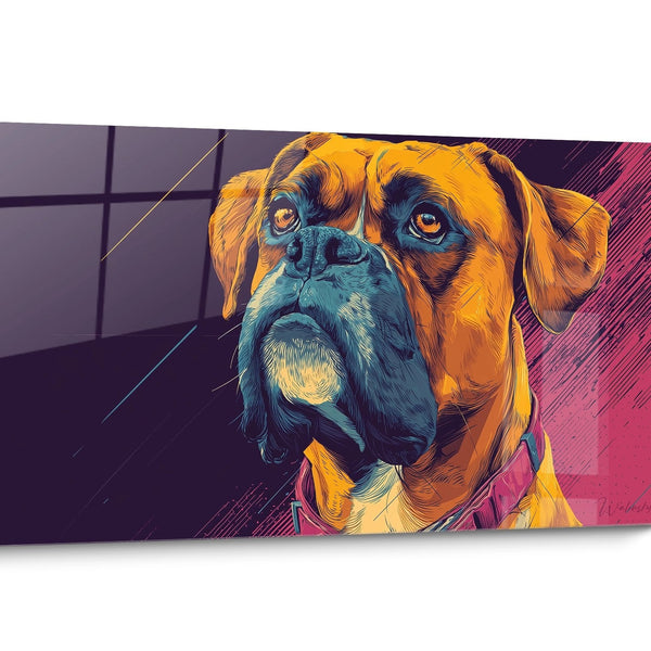 Boxer-Hundeportrait Wandbild