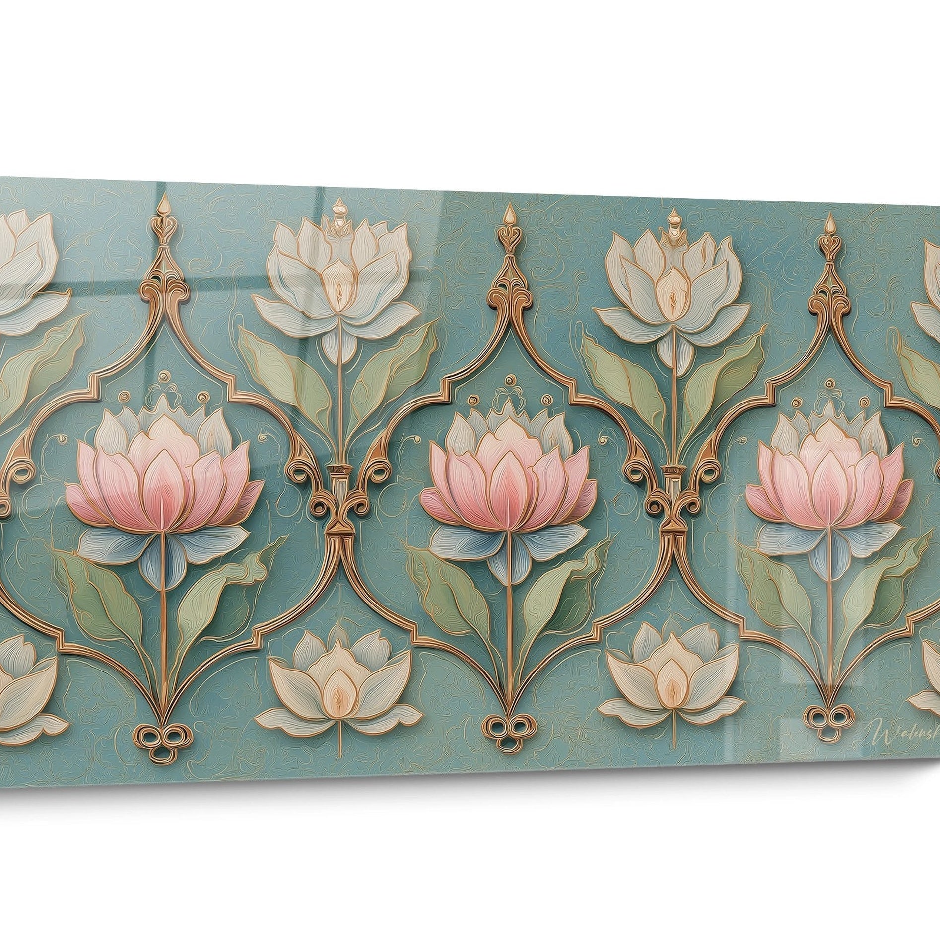 Tableau Fleur de Lotus Art Déco