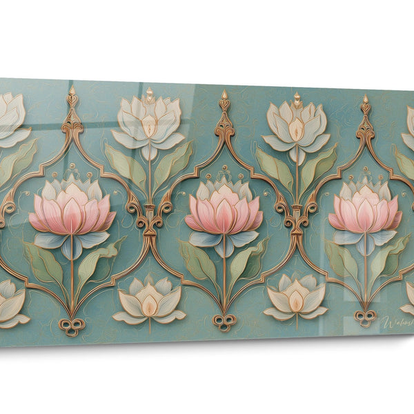 Tableau Fleur de Lotus Art Déco