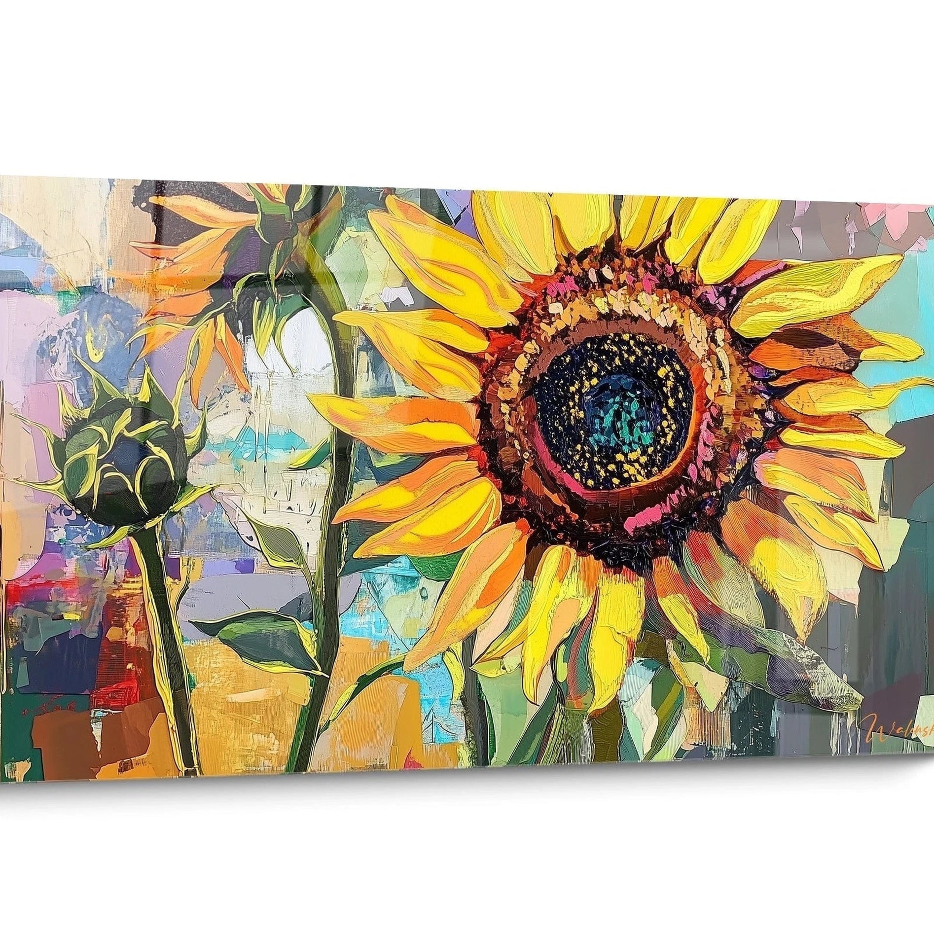 Tableau tournesol Expressionniste Coloré