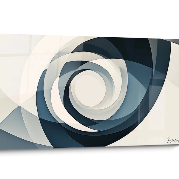 Tableau spirales abstraites Bleu