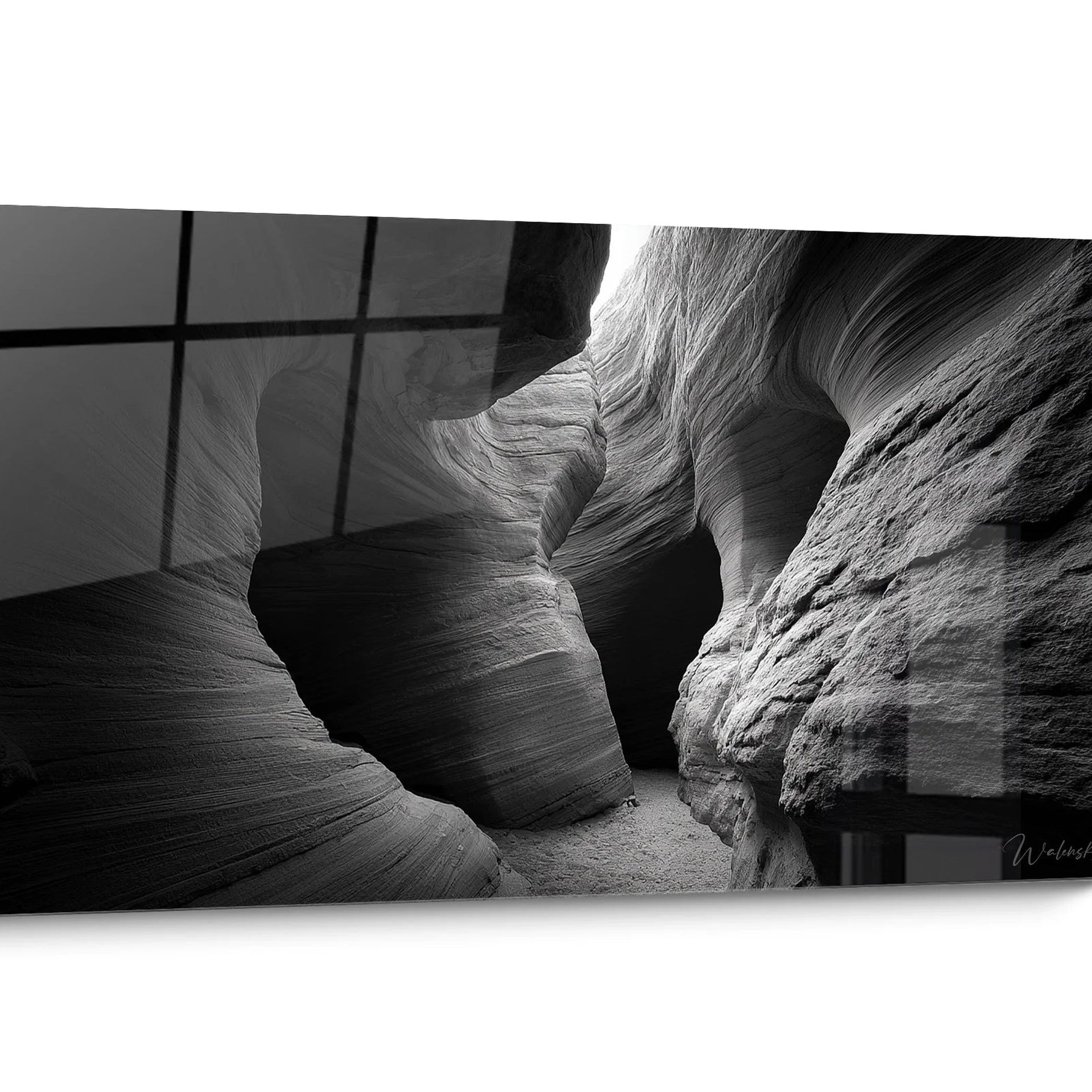 Tableau paysage noir et blanc Canyon