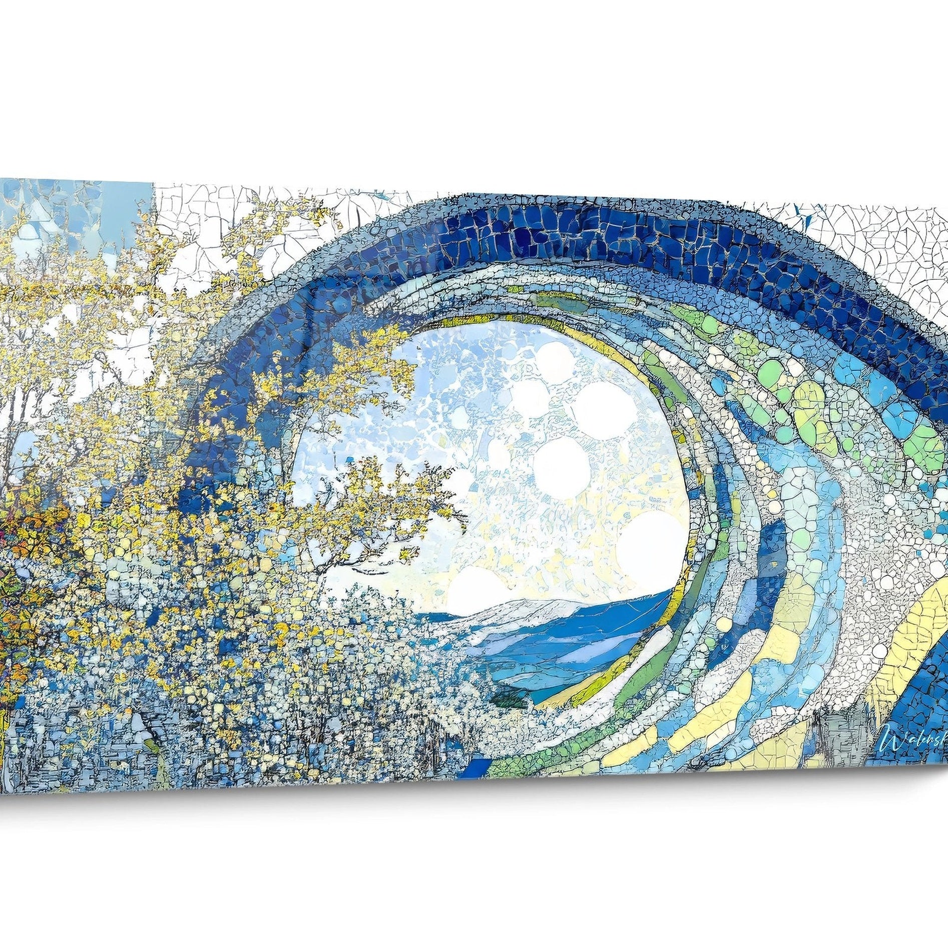 Abstract spiral wall art