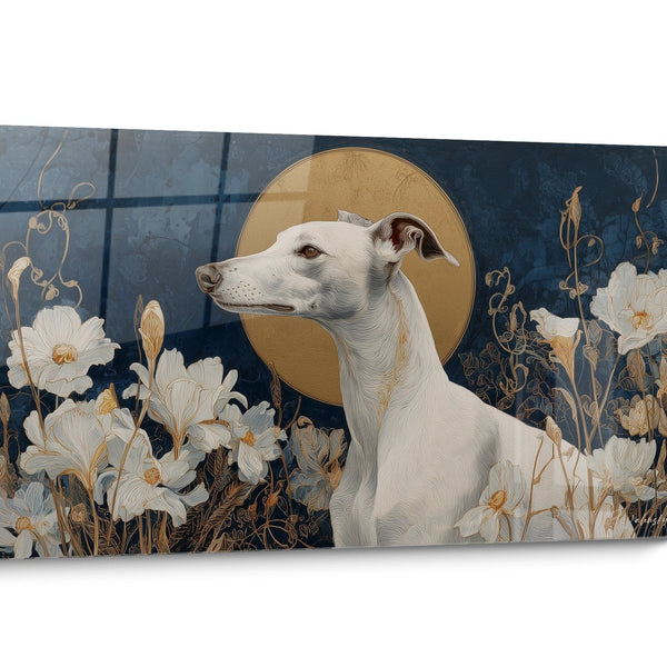 Tableau Lévrier Whippet Doré