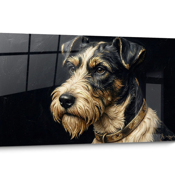 Tableau chien Fox Terrier Doré