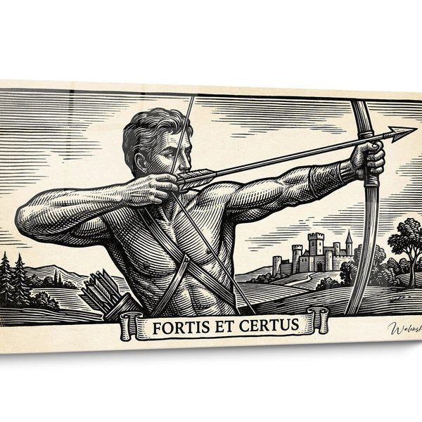 Quadro Tiro con l'Arco Bianco e Nero