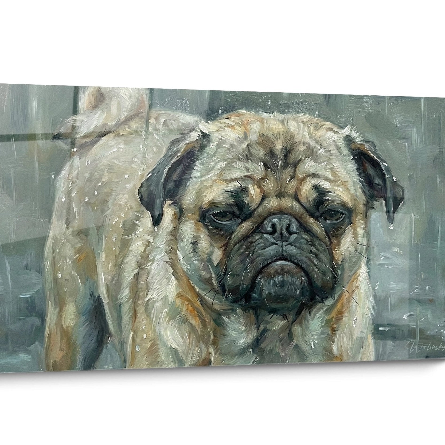 Realistisches Mops-Gemälde