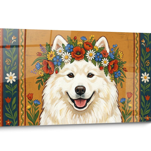 Tableau chien Samoyede Portrait