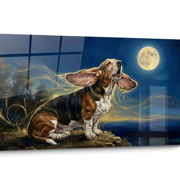 Tableau chien Basset Hound Doré