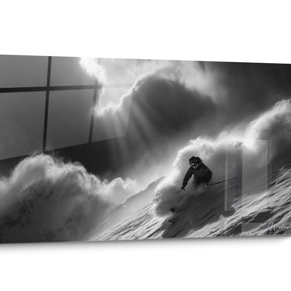 Black and White Ski Wall Art