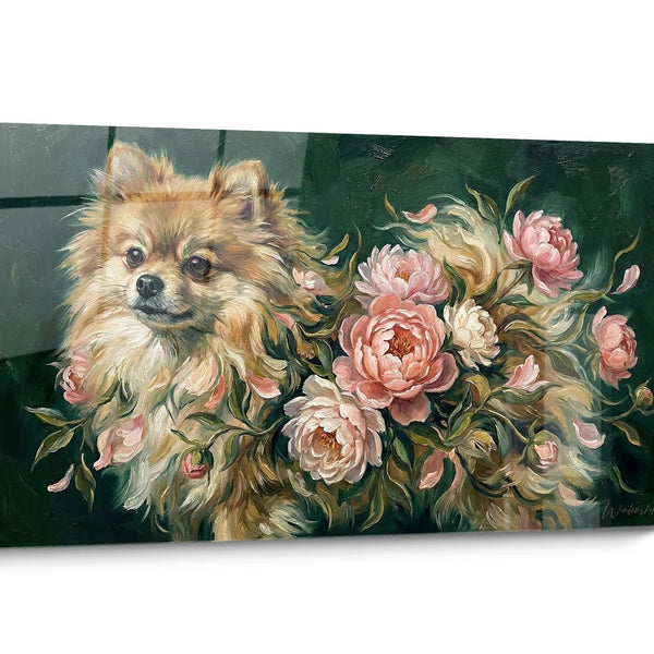 Tableau chien Spitz Poméranien Baroque