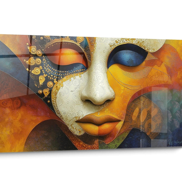 Golden African Mask Wall Art