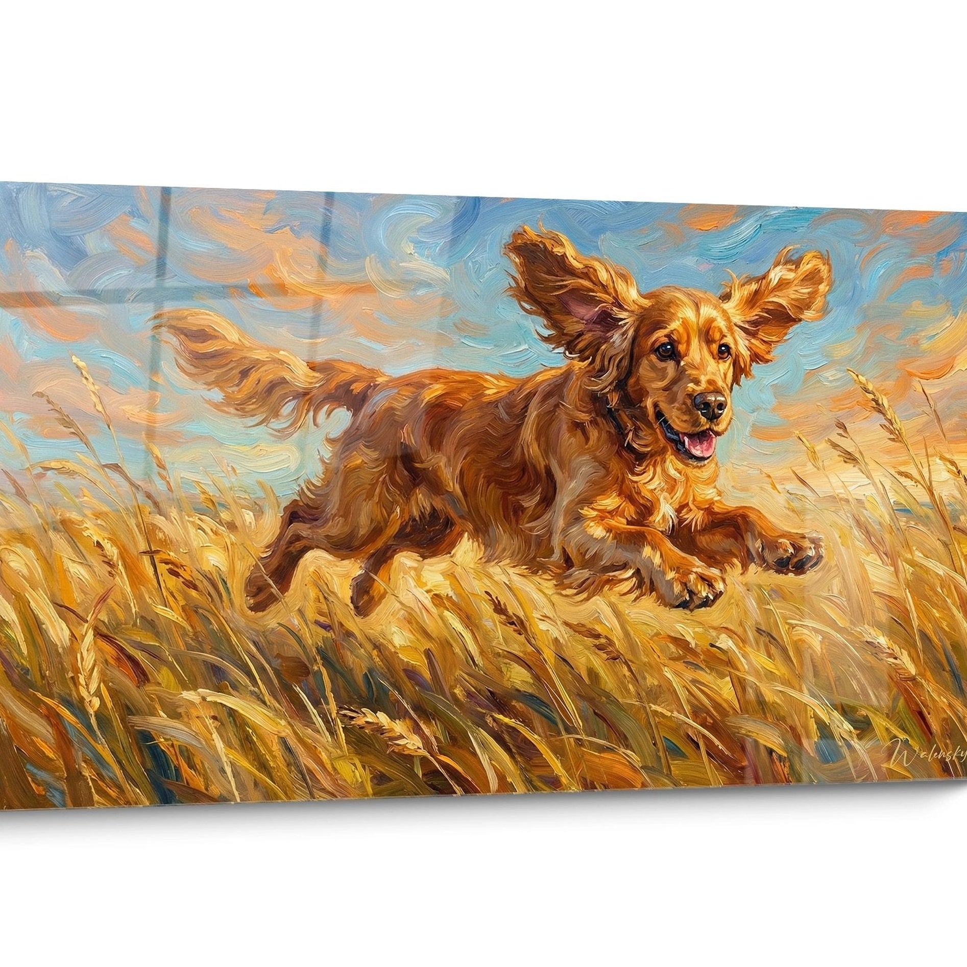 Tableau chien Cocker Anglais Nature