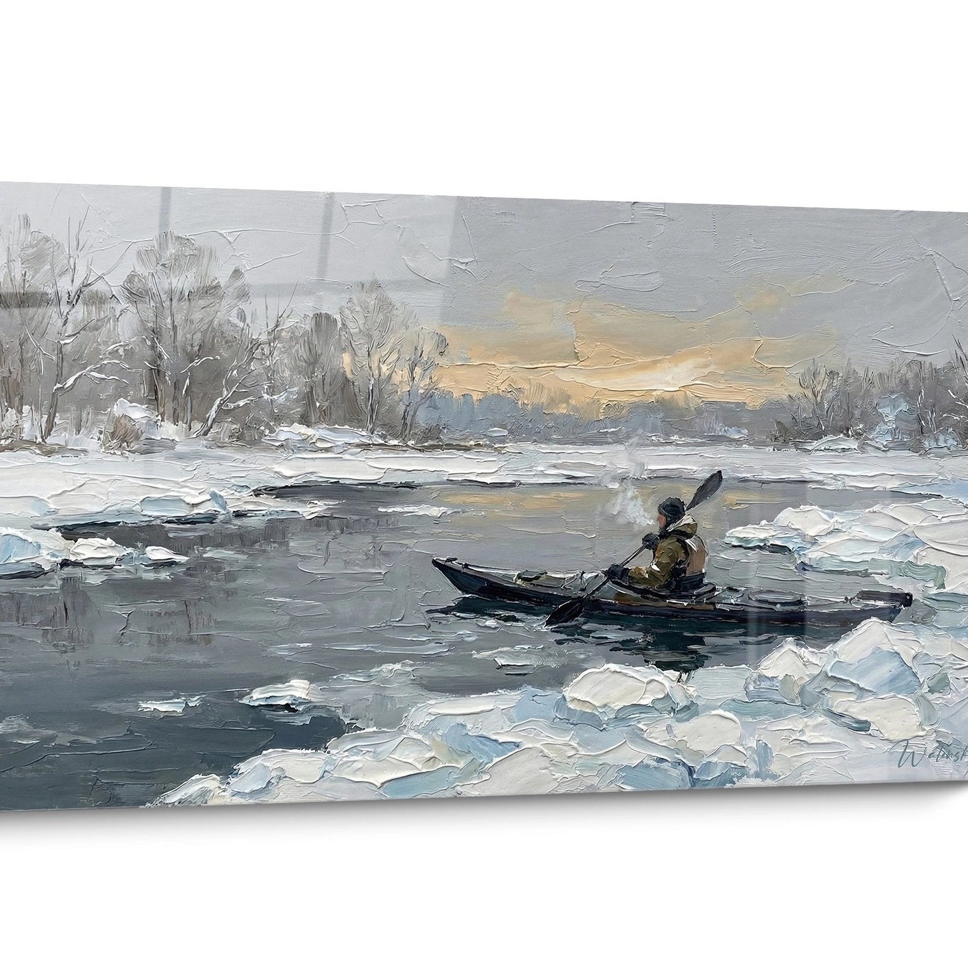 Tableau Kayak Noir et Blanc