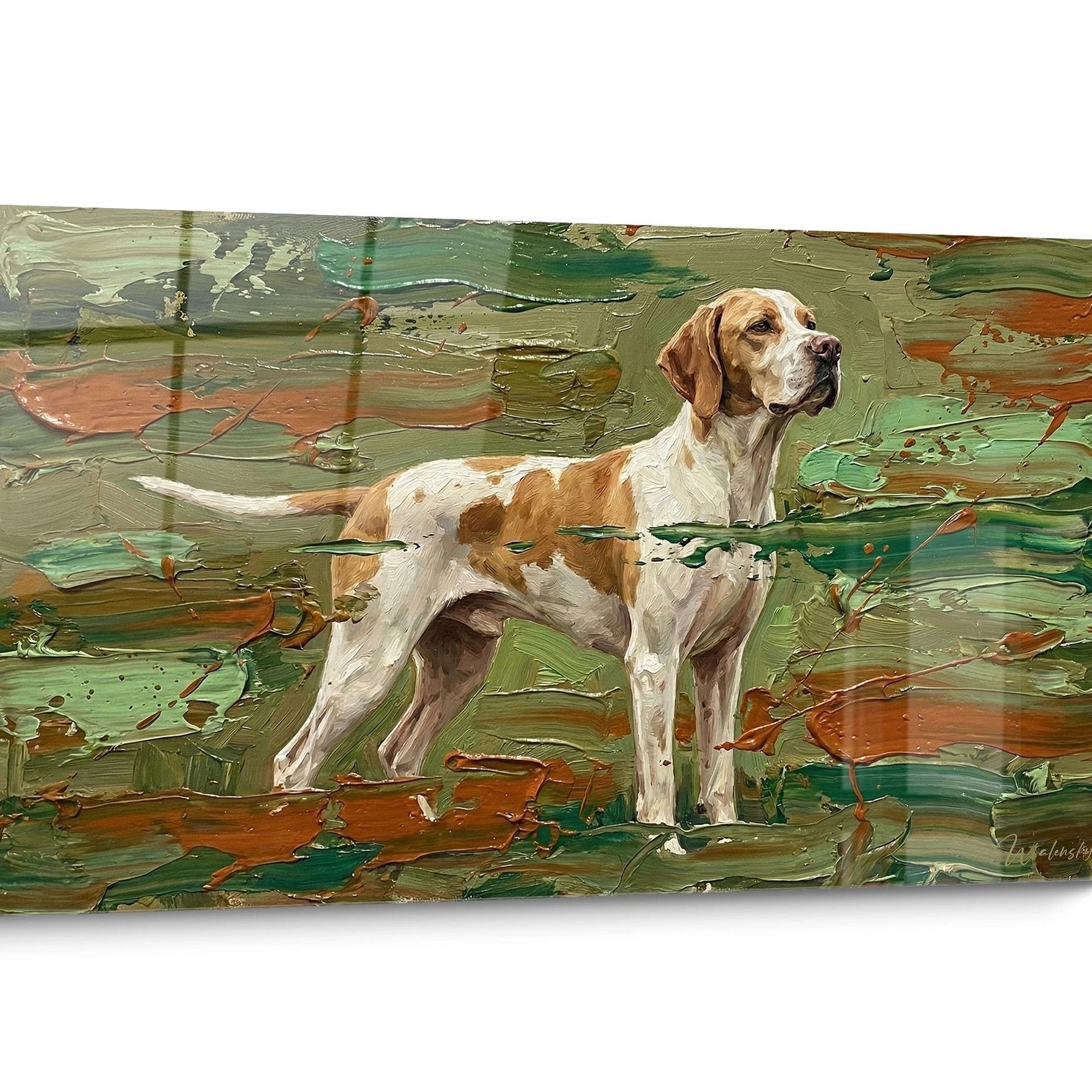Tableau chien Pointer Anglais Chasse