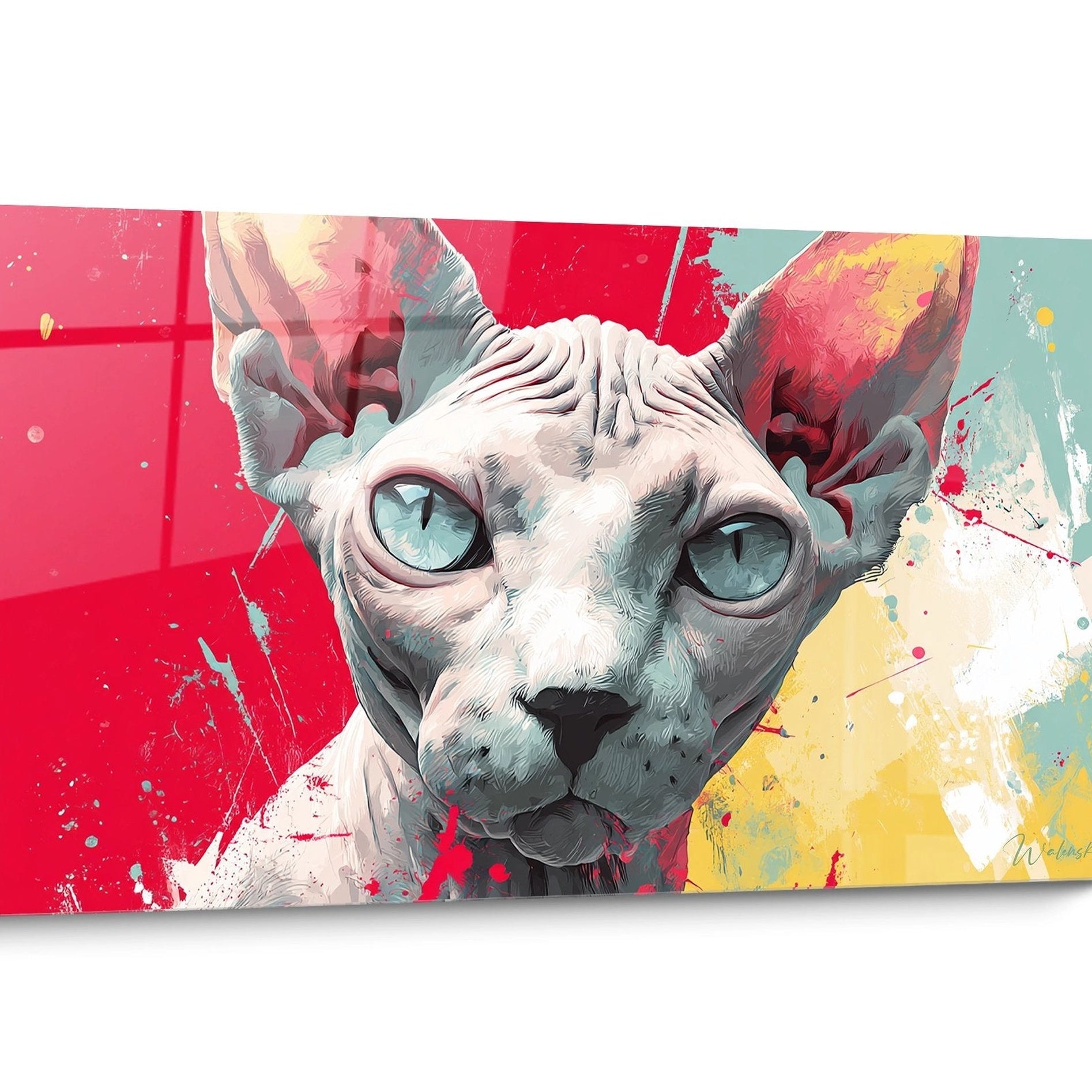 Tableau chat Sphynx Pop Art