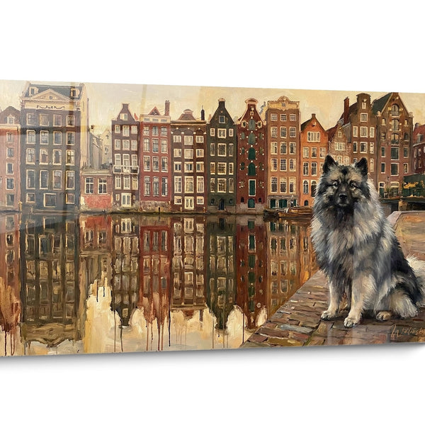 Keeshond Hund Gemälde Golden