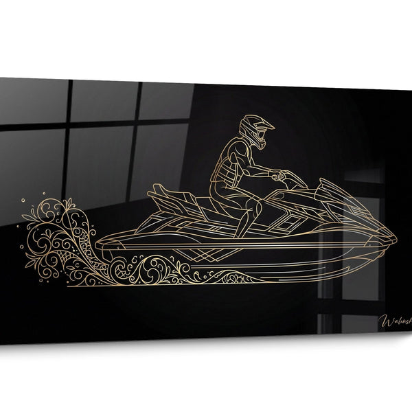 Tableau Jetski Noir et Blanc