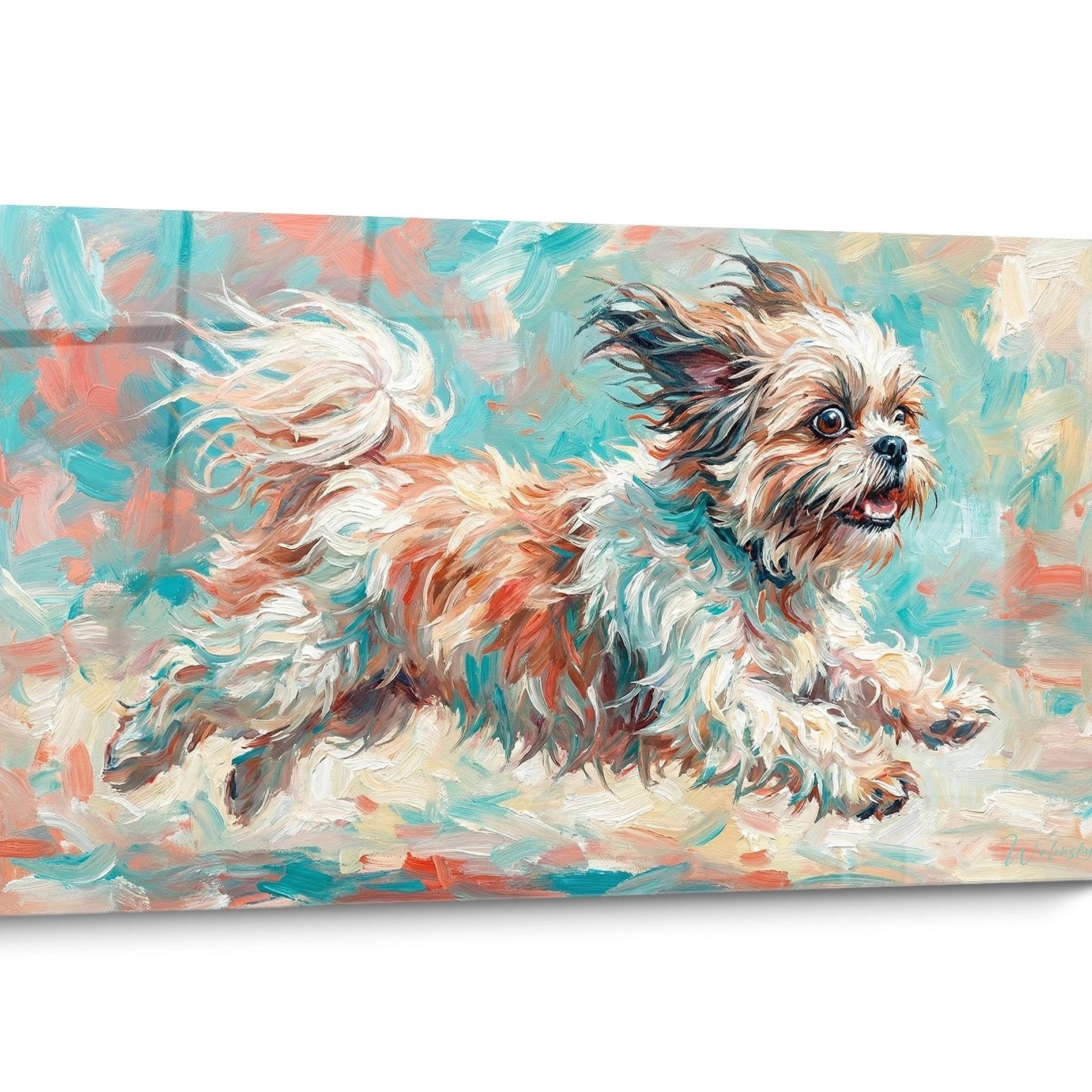 Tableau chien Shih Tzu Abstrait