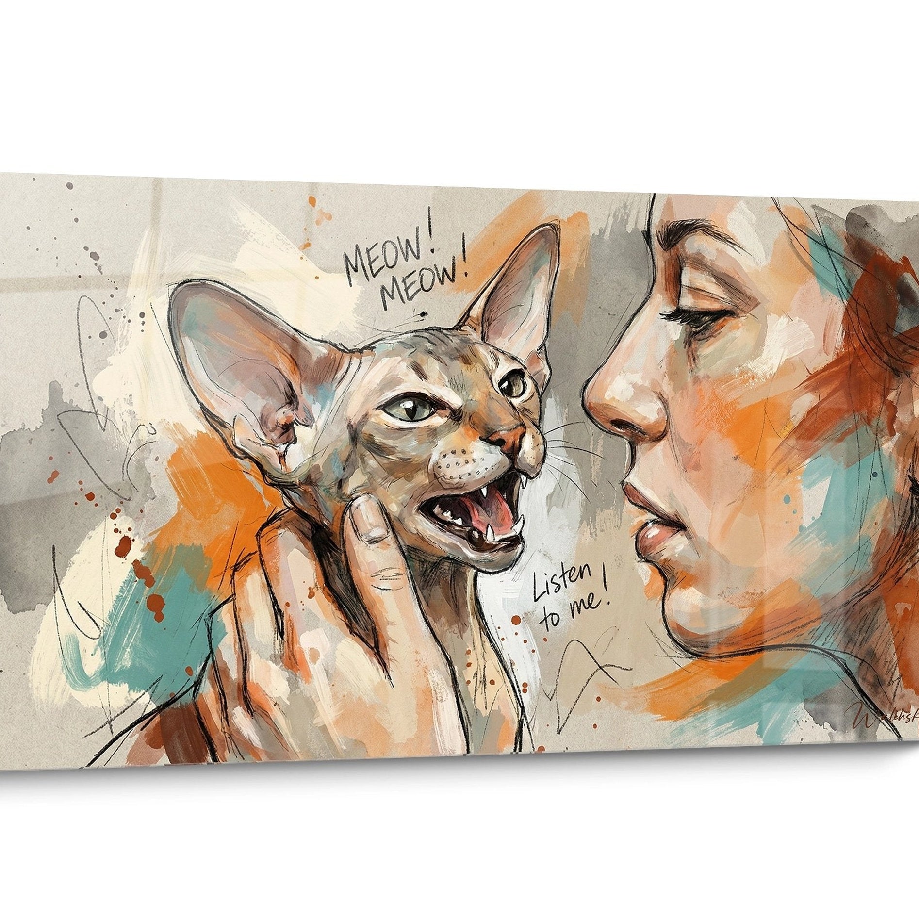 Quadro gatto Peterbald
