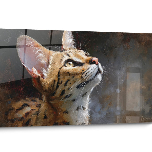 Tableau chat Savannah Doré