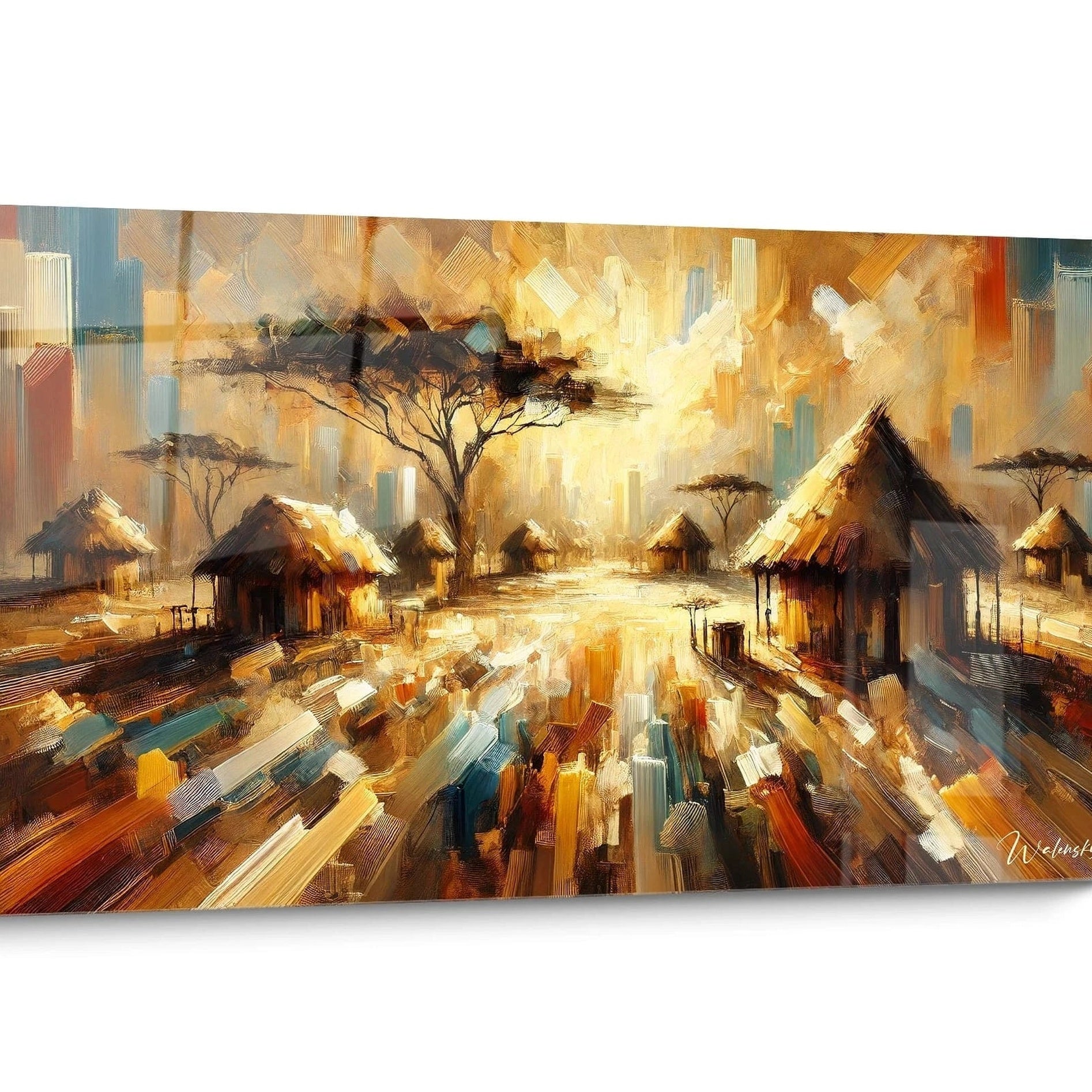 Tableau Abstrait Orange