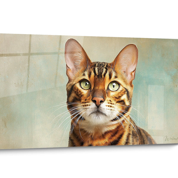 Toyger cat wall art