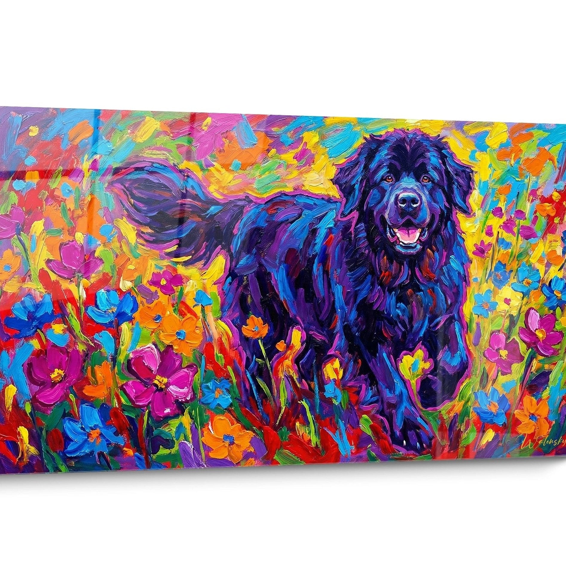 Gemälde Neufundländer Pop Art