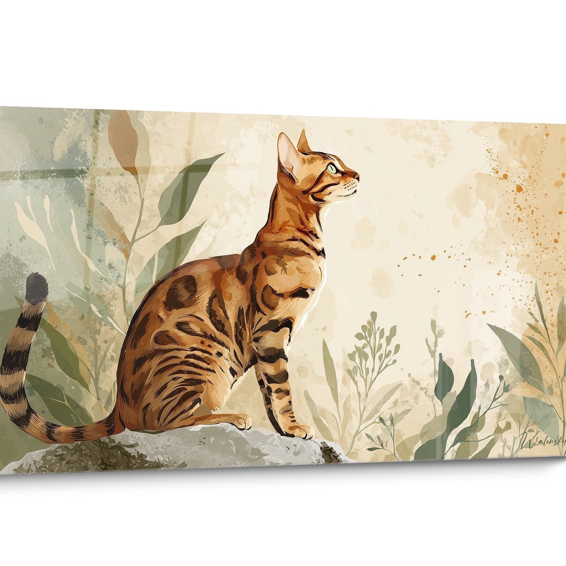 Tableau chat Bengal Moderne